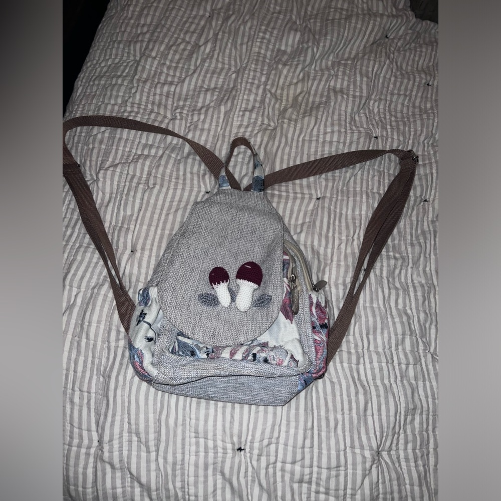 Womens Hippie Cotton Hemp Cloth Backpack Boho Vintage Embroidered